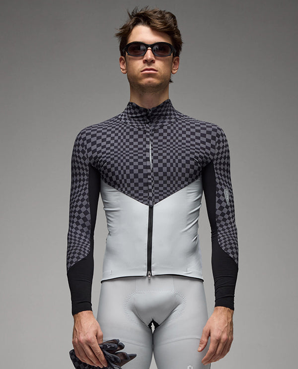 Q36.5 車衣 Dottore Hybrid Que Long Sleeve Jersey Check Grey 長袖 男款 黑灰格