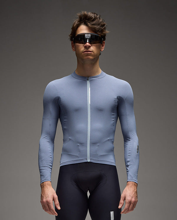 Q36.5 薄長車衣 Dottore Pro LS Jersey Grisaille Blue 男款 灰藍