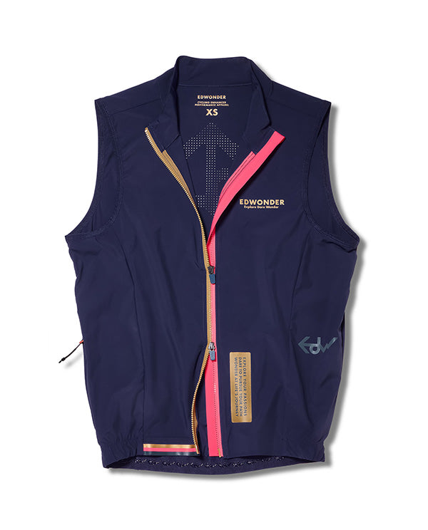 EdWonder 雙拉鍊防風背心EDW Edition Windproof Vest 2.0 Zodiac Blue 女款 深藍