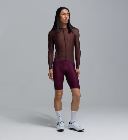 Pedla 薄長袖車衣 Essentials Classic LS Jersey Wood 男款 棕