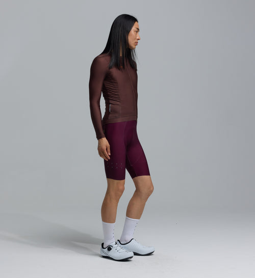 Pedla 薄長袖車衣 Essentials Classic LS Jersey Wood 男款 棕