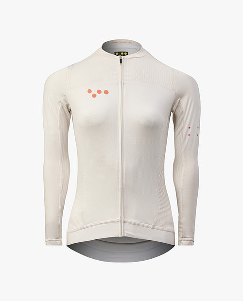 Pedla 薄長袖車衣 BOLD Essential Air LS Jersey Almond 女款 杏白