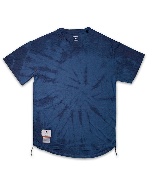 FLIPPOS 跑衣 FEATHERLITE MERINO TEE Tie-Dyed (Men)深藍