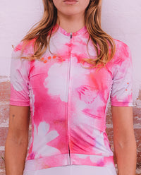 Pedla 車衣Floral Classic Jersey Cosmos Pink White 女款 粉白