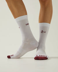 Givelo 車襪G-SOCKS Red/White 白底紅字