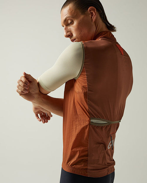 Givelo 防風背心 C.D.A. Gilet Sienna 磚瓦紅