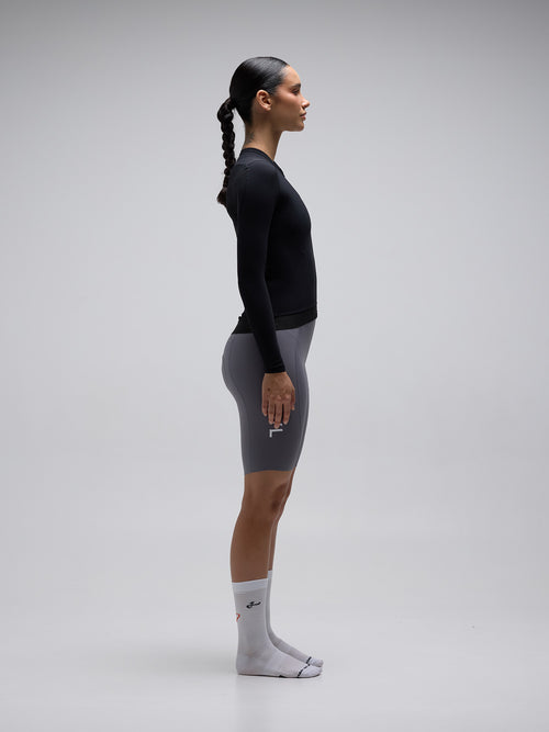 Givelo 薄長袖車衣 C.D.A. LS Jersey Black 男女共版 黑
