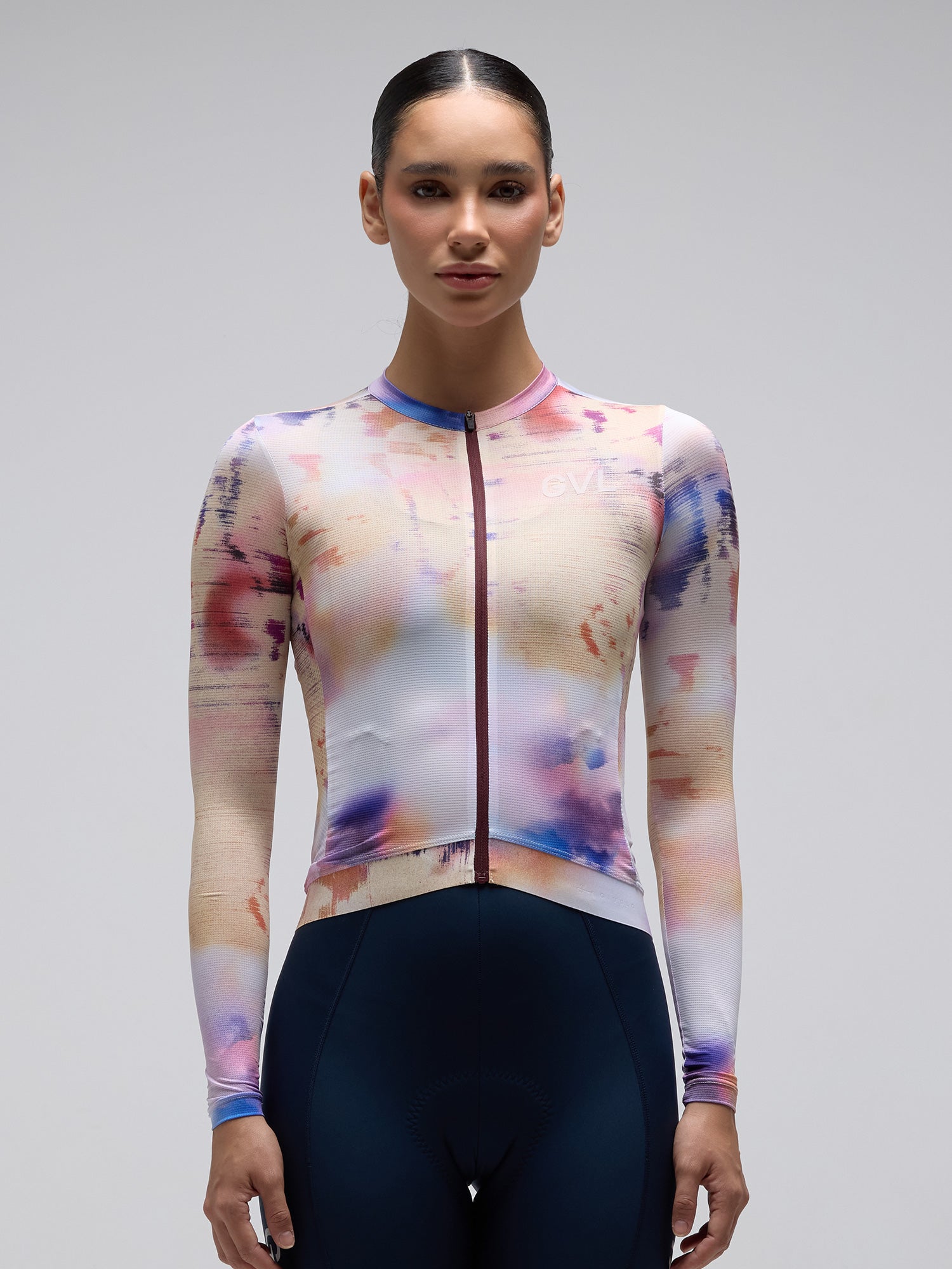 Givelo 薄長袖車衣 C.D.A. LS Jersey Phase 米黃染 - 男女共版