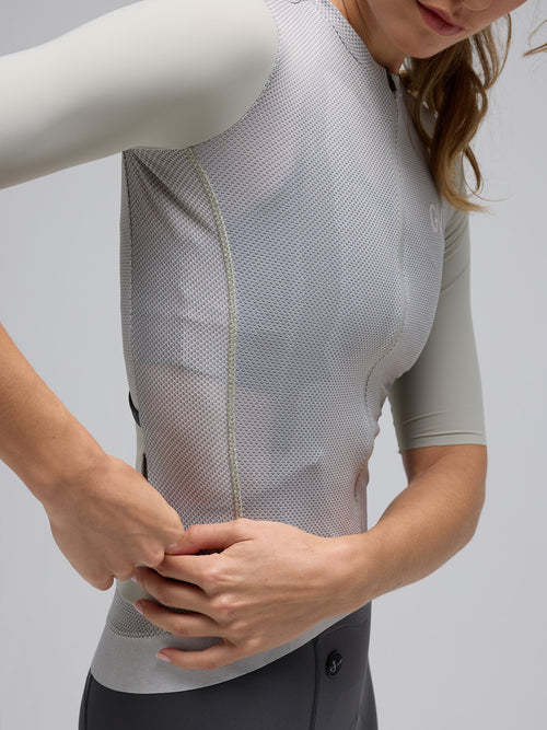Givelo 車衣 Modern Classic Unisex Graphene Jersey Fossil 男女共版 金屬白
