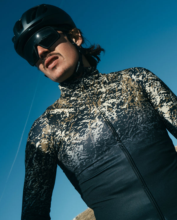 Q36.5 車衣Gregarius Hybrid Alpi Camo Long Sleeve Jersey Black 長袖 男款 黑