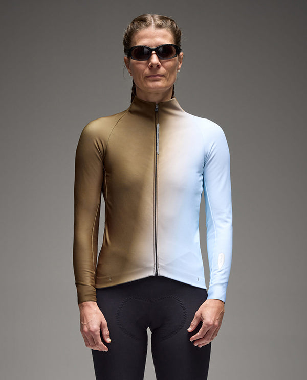 Q36.5 車衣 Gregarius Hybrid Big Fade Long Sleeve Jersey Drab Green 長袖 女款 灰綠