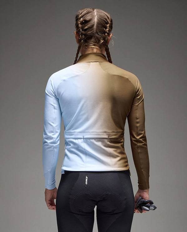 Q36.5 車衣 Gregarius Hybrid Big Fade Long Sleeve Jersey Drab Green 長袖 女款 灰綠