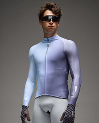Q36.5 車衣 Gregarius Hybrid Big Fade Long Sleeve Jersey Grisaille Blue 長袖 男款 灰紫