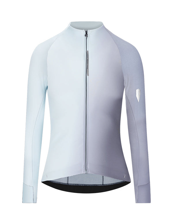 Q36.5 車衣 Gregarius Hybrid Big Fade Long Sleeve Jersey Grisaille Blue 長袖 女款 灰紫