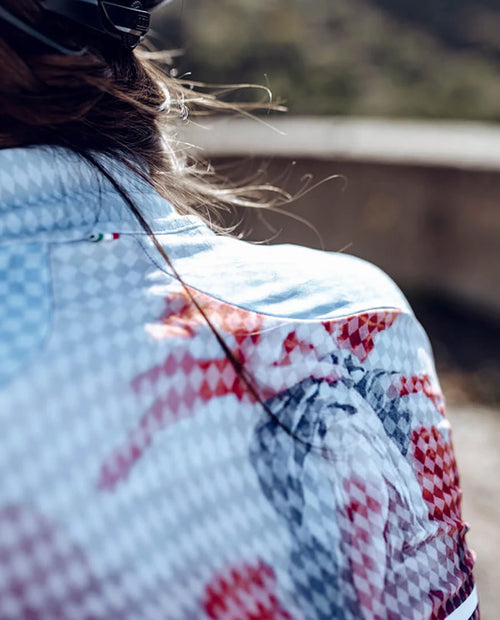 Q36.5 車衣Gregarius Hybrid Fresco Long Sleeve Jersey 女款 潑墨紅