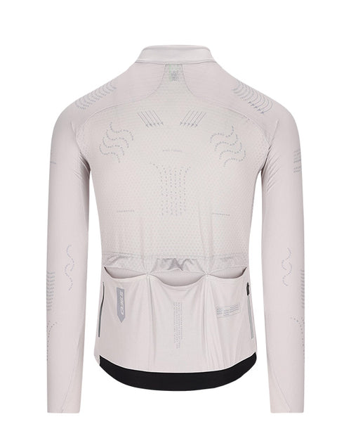 Q36.5 薄長袖車衣Gregarius Hybrid Light Aeroflow LS Jersey Ice Grey 男款 白灰