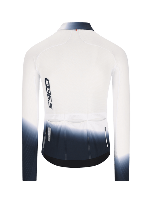 Q36.5 薄長袖車衣Gregarius Hybrid Light Collar Fade Long Sleeve Jersey White 男款 白