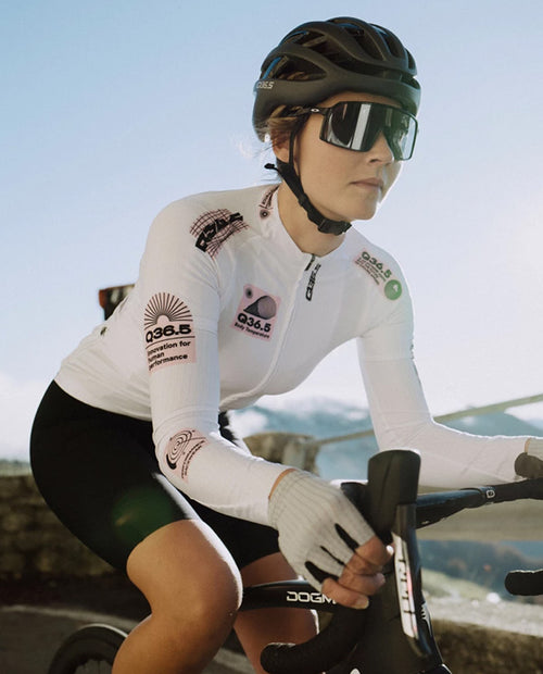 Q36.5 薄長袖車衣Gregarius Hybrid Light Retrofuture LS Jersey White 女款 白