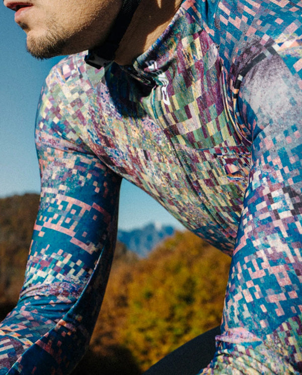 Q36.5 車衣Gregarius Hybrid Thermomap LS Jersey Thermo Green 長袖 男款 藍綠