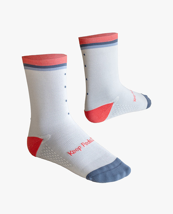 Pedla 車襪 Lightweight Socks Heritage Sport Almond 運動復古白