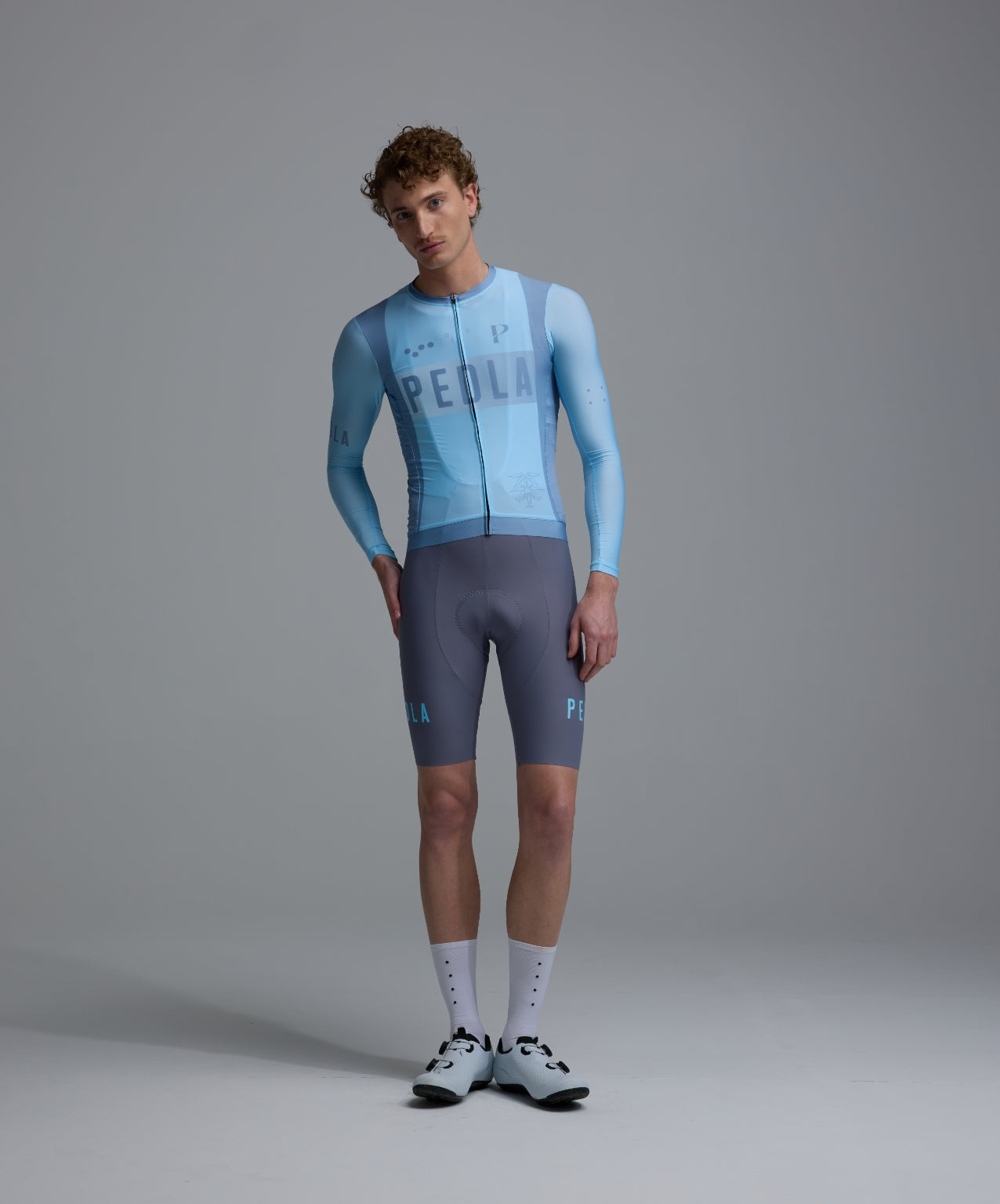 Pedla 薄長袖車衣 Heritage Classic LS Jersey Vintage Pastel Blue 男款 復古粉藍