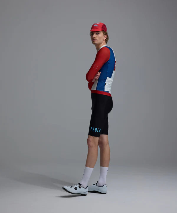 Pedla 薄長袖車衣 Heritage Classic LS Jersey Vintage Red 男款 復古紅白