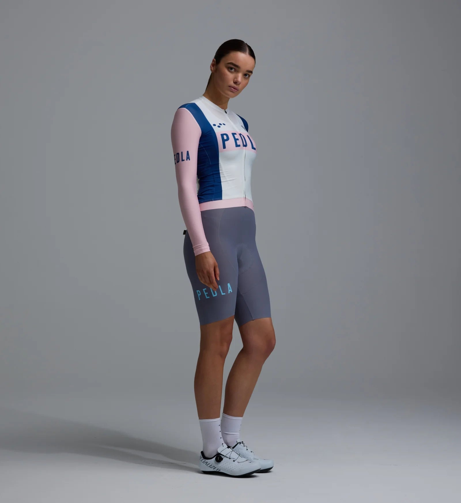 Pedla 薄長袖車衣 Heritage Classic LS Jersey Vintage White 女款 復古粉白