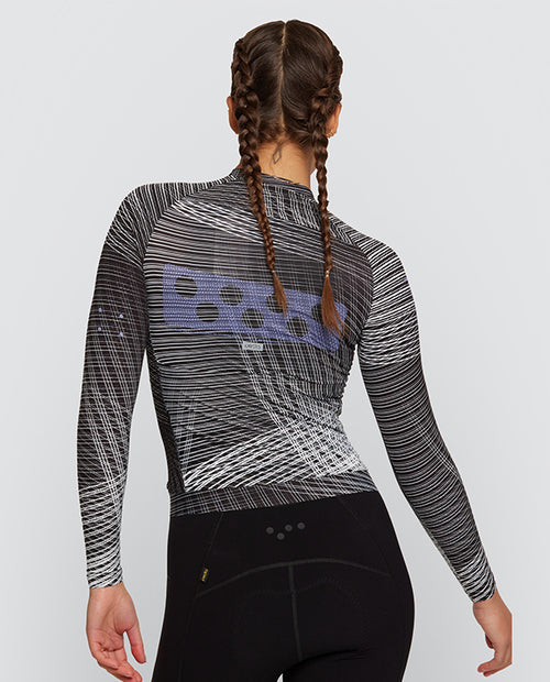 Pedla 薄長袖車衣Pro Pursuit LS 2.0 Jersey Interweave Mono 女款 灰白