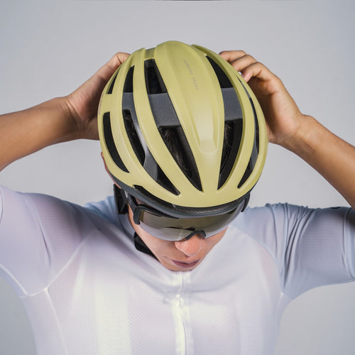 CRNK 車帽HELMER HYPER Cycling Helmet Beige 牛油果黃