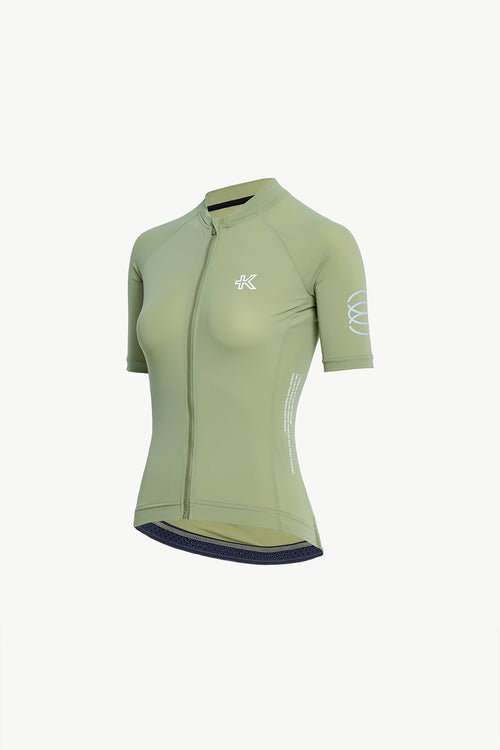 KPLUS經典女款短袖自行車衣-鼠尾草綠