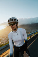 Q36.5 薄長袖車衣Gregarius Hybrid Light Collar Fade Long Sleeve Jersey White 女款 白