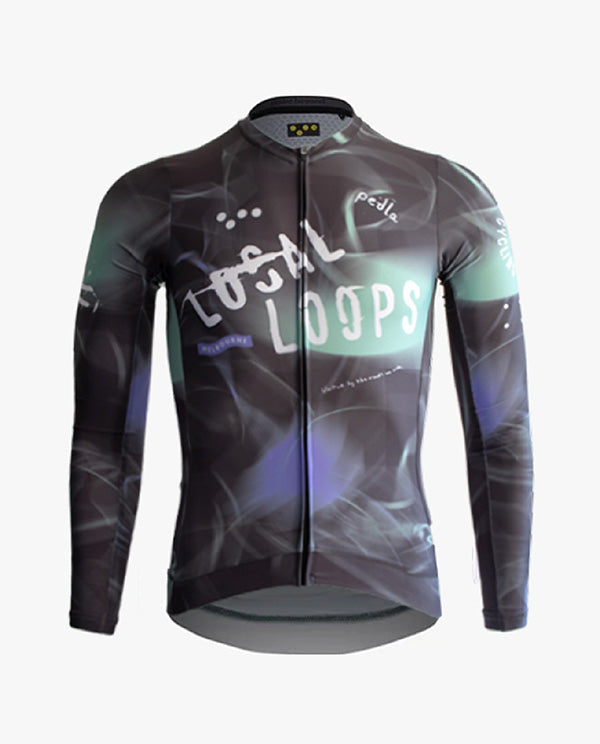 Pedla 薄長袖車衣Pedla Local Loops Classic Jersey Club Grey 男款 深灰