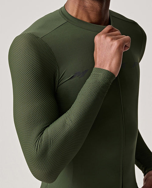 MAAP 車衣 Evade Pro Base LS Jersey 2.0 Bronze Green 薄長袖 男款 深綠