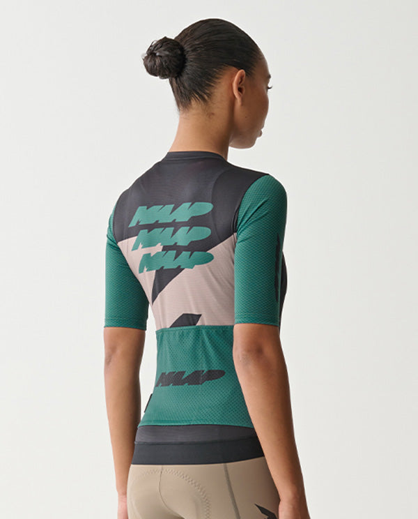 MAAP 車衣 Women Eclipse Pro Air Jersey 2.0 Black Abys 短袖 女款 黑綠