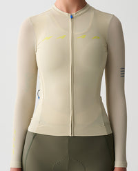 MAAP 車衣 Evade Pro Base LS Jersey 2.0 Dune 薄長袖 女款 粉黃