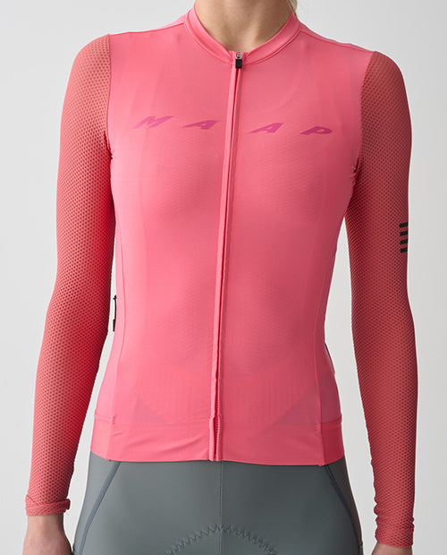 MAAP 車衣 Evade Pro Base LS Jersey 2.0 Epic Pink 薄長袖 女款 粉紅