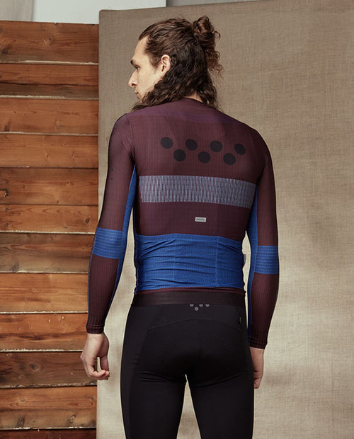 Pedla 薄長袖車衣 MACHINA LS Jersey Cabernet 男款 酒紅