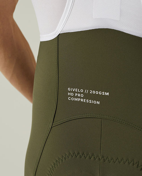 Givelo 車褲HD PRO Bib Shorts Olive 男款 橄欖綠
