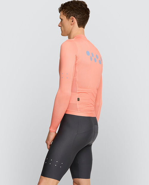 Pedla 薄長袖車衣 BOLD Element Air LS Jersey Nectarine 男款 粉橘