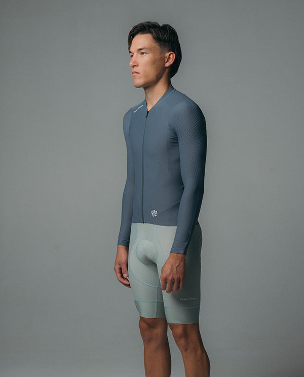 PedalMafia 薄長袖車衣Pro Delta LS Jersey Dark Blue Steel 男款 藍