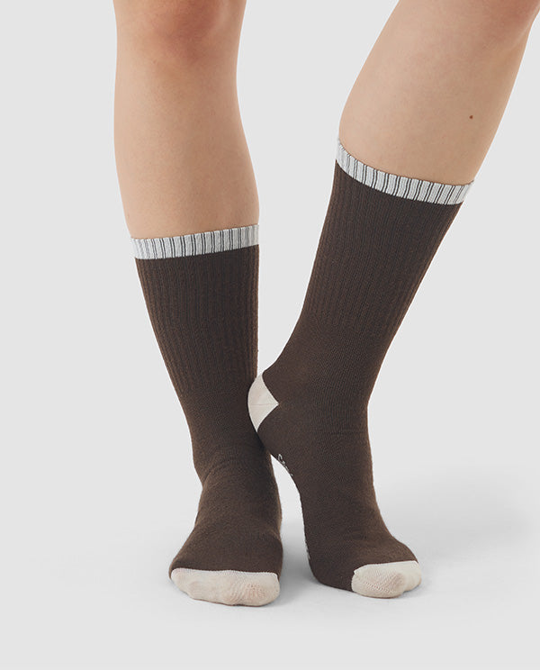 Café du Cycliste 車襪 Motto Socks ChalkonCharcoal 混羊毛襪 摩卡咖