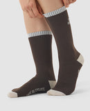 Café du Cycliste 車襪 Motto Socks ChalkonCharcoal 混羊毛襪 摩卡咖