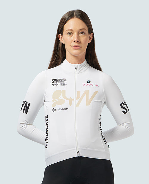 SYN 車衣 Pro Team Shield Jersey Slick 保暖長袖 女款 白