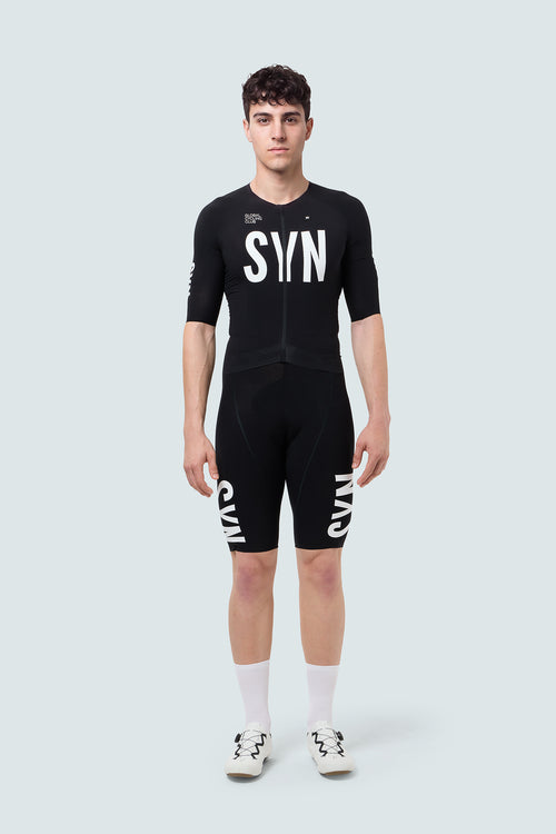 SYN 極輕車衣 Pro Tech Jersey Black 男款 黑底白字