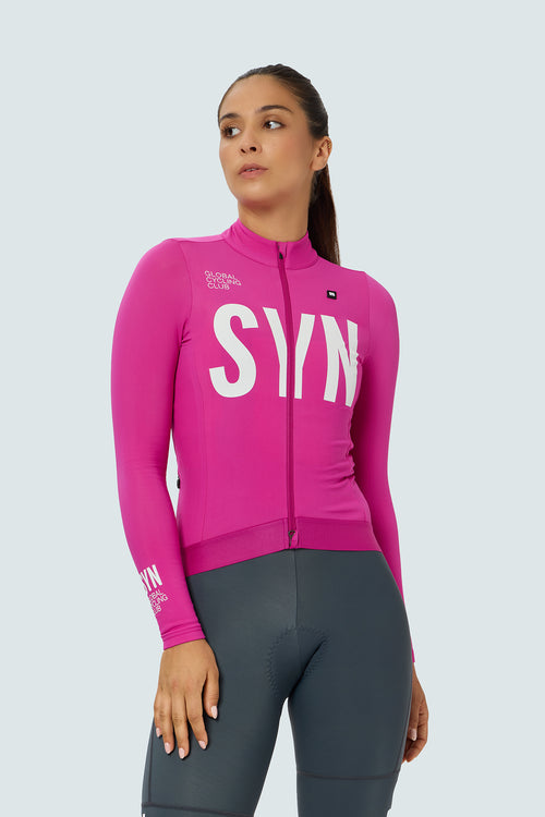SYN 保暖長袖車衣Pro Thermal LS Jersey 2.0 Pink Haze 女款 桃