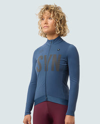 Biehler 車衣 Pro Thermal LS Jersey Dusk Reflective 保暖長袖 女款 藍