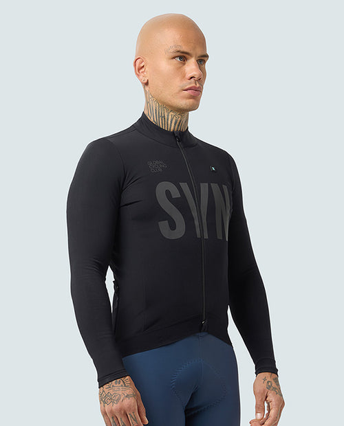 SYN 車衣 Pro Thermal LS Jersey Black Reflective 保暖長袖 男款 黑