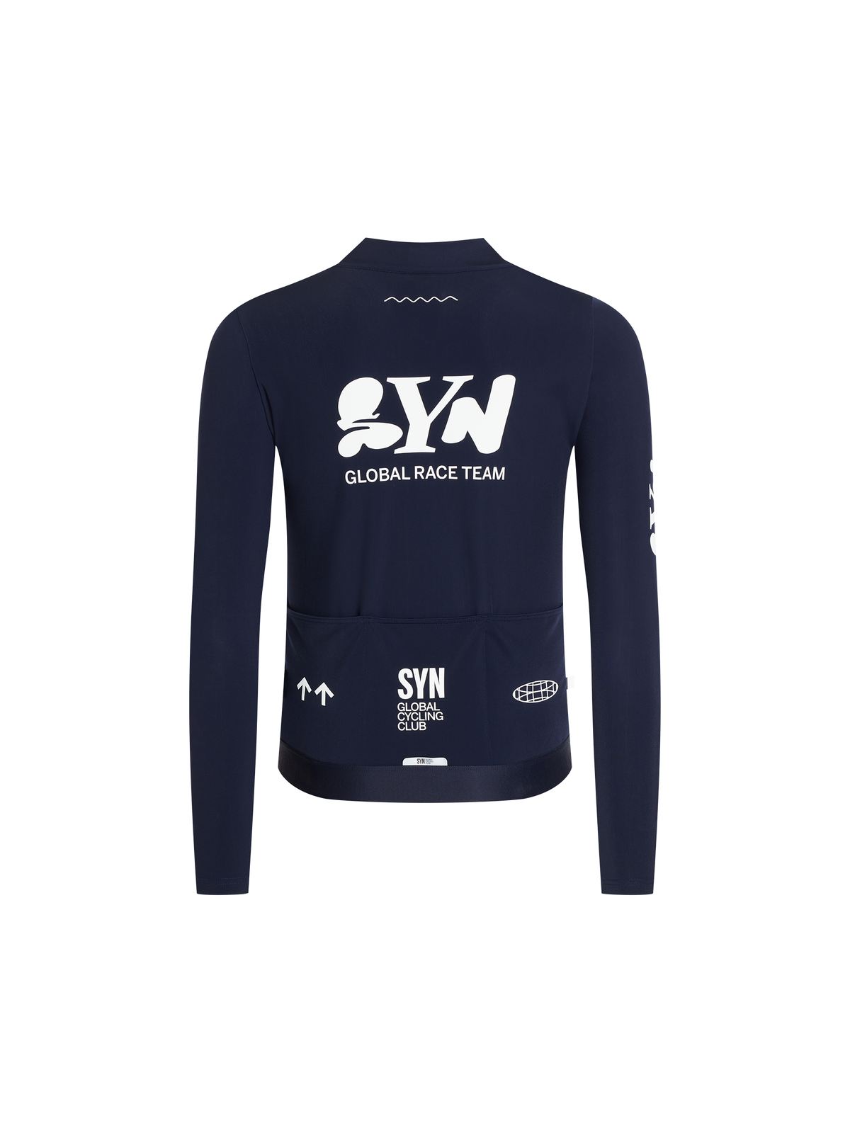 SYN 保暖長袖車衣Pro Team APEX Thermal LS Jersey 2.0 Dark Blue 男款 藍