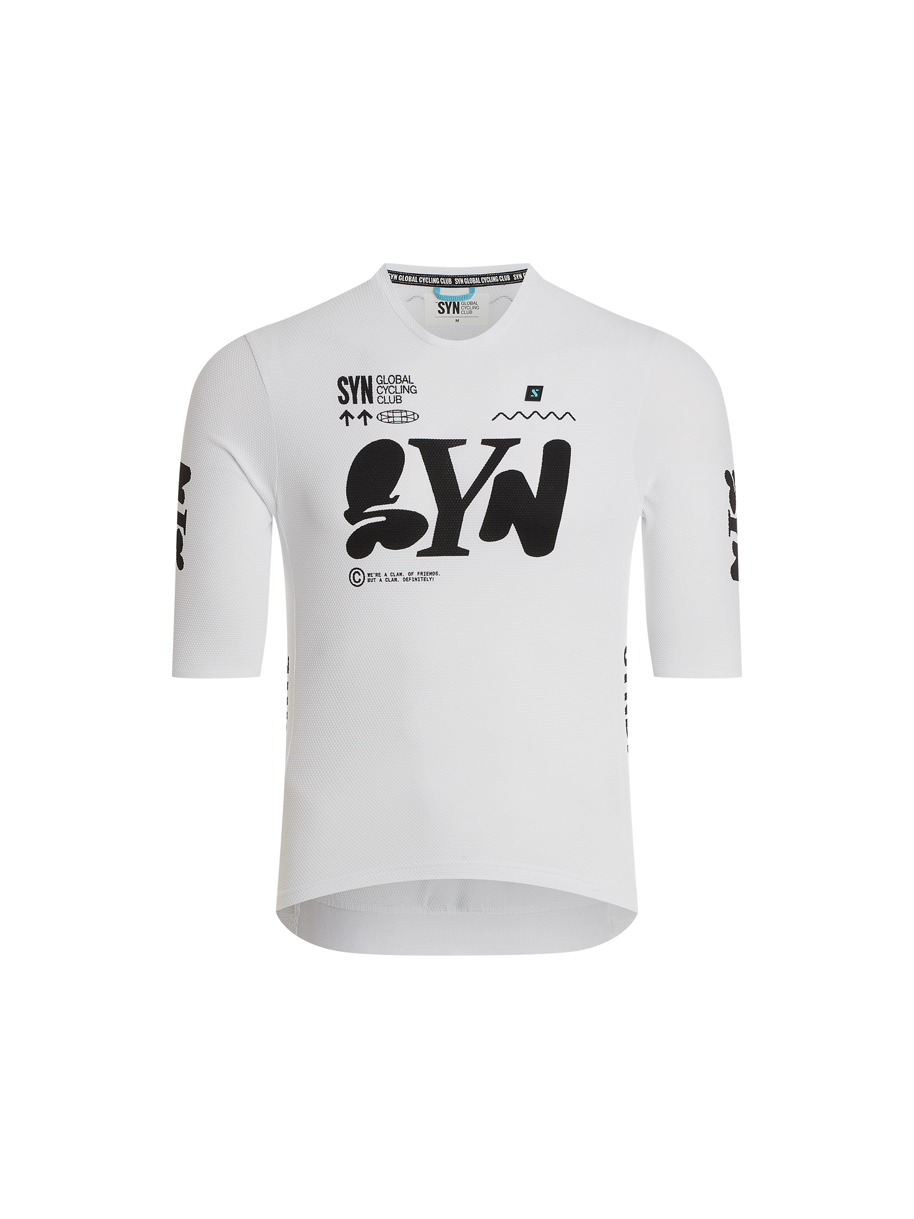 SYN 無拉鍊車衣 Pro Team Zippless Jersey White 男款 白