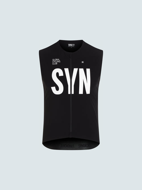 SYN 極輕防潑背心 Pro Tech Vest Black 男款 黑底白字